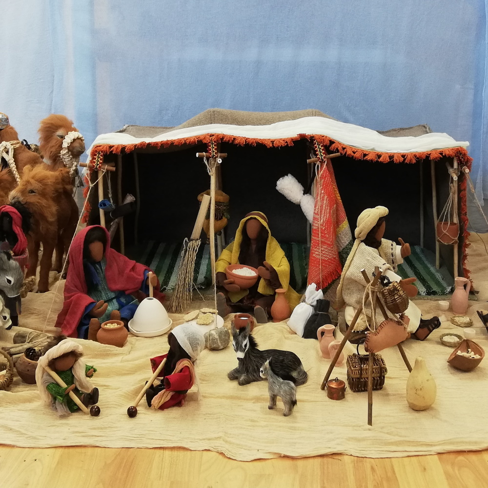 Nomadenzelt Abraham mit ganz viel Zubehör - 80 cm lang