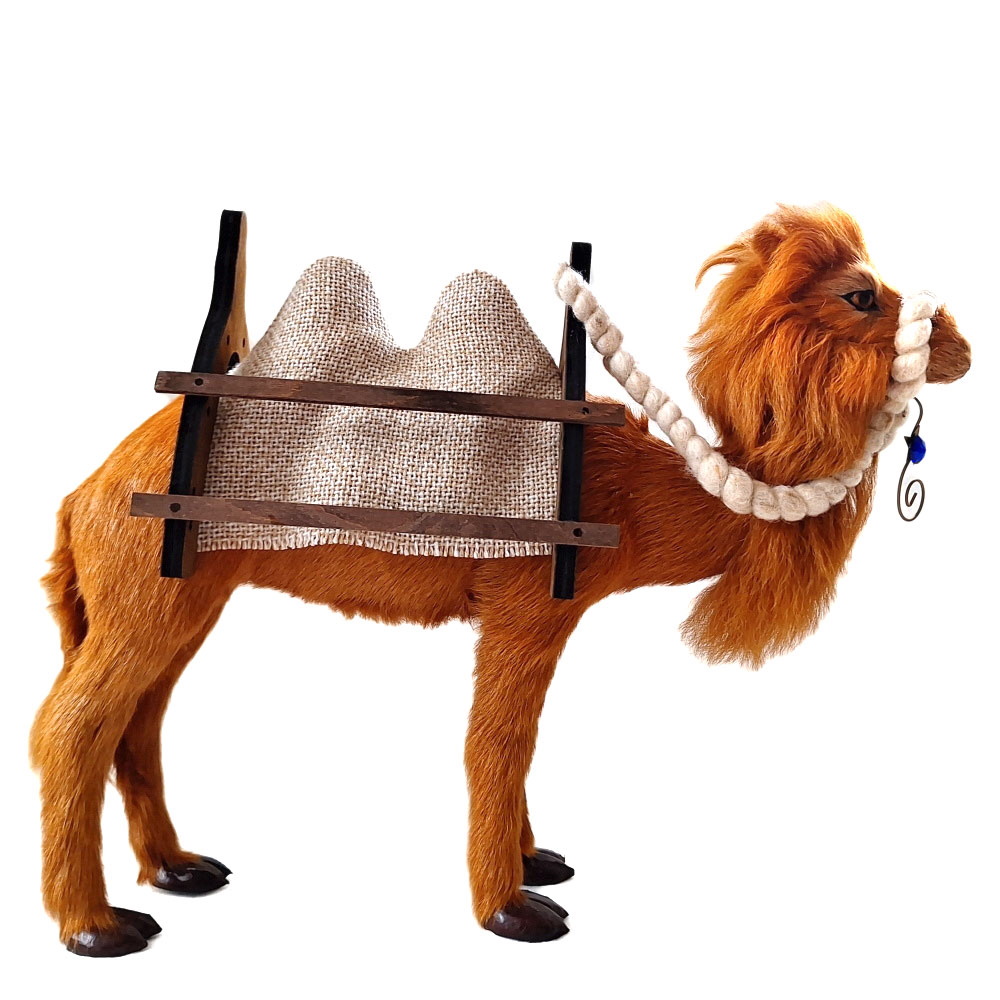 Kamel 35cm hoch   Holzsattel   Satteldecke   Trense